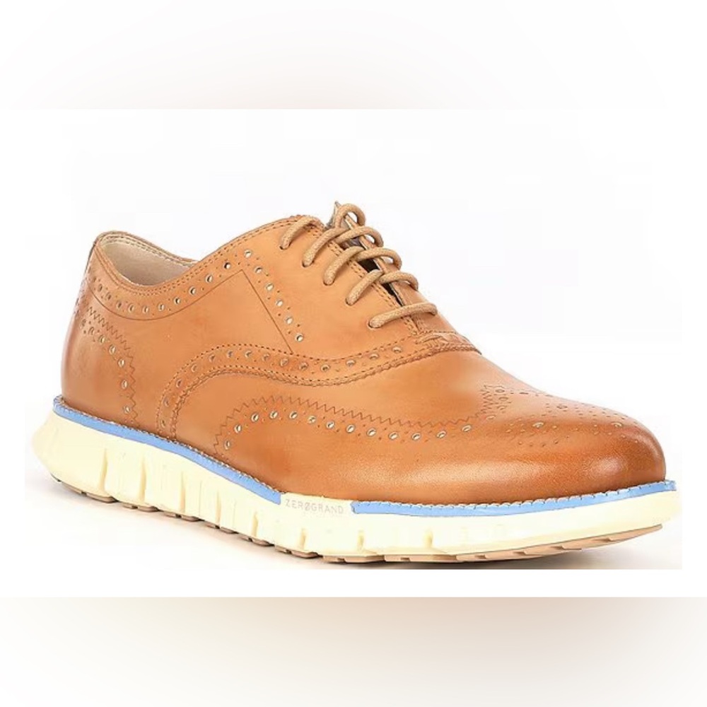 Cole Haan, the Mens' ZERØGRAND Remastered Wingtip Leather Oxford Size 7W - Picture 9 of 9